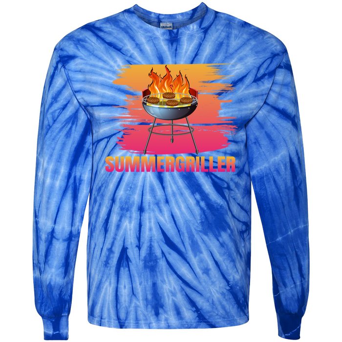 Summergriller Summer Barbecue Sun Grill Meaningful Gift Tie-Dye Long Sleeve Shirt