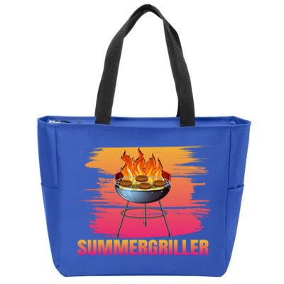 Summergriller Summer Barbecue Sun Grill Meaningful Gift Zip Tote Bag