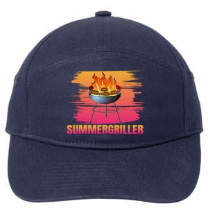 Summergriller Summer Barbecue Sun Grill Meaningful Gift 7-Panel Snapback Hat