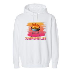 Summergriller Summer Barbecue Sun Grill Meaningful Gift Garment-Dyed Fleece Hoodie