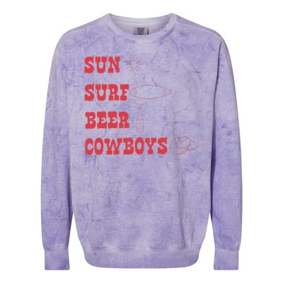 Sun Surf Beer Cowboys Apparel Colorblast Crewneck Sweatshirt