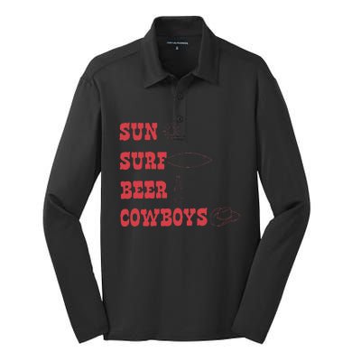 Sun Surf Beer Cowboys Apparel Silk Touch Performance Long Sleeve Polo