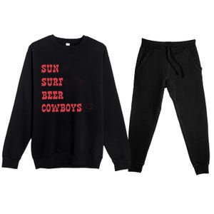 Sun Surf Beer Cowboys Apparel Premium Crewneck Sweatsuit Set