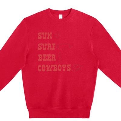 Sun Surf Beer Cowboys Apparel Premium Crewneck Sweatshirt