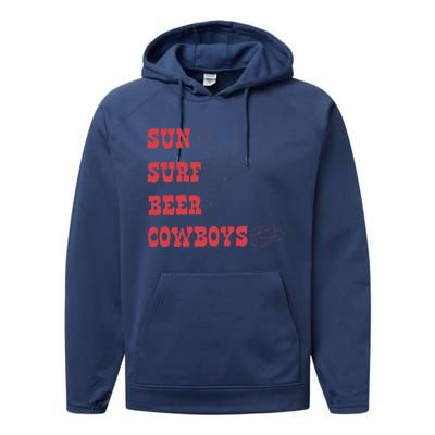 Sun Surf Beer Cowboys Apparel Performance Fleece Hoodie