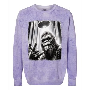 Sasquatch Selfie Big Foot Rock On Ufo Alien Funny 0hjxk2 Colorblast Crewneck Sweatshirt