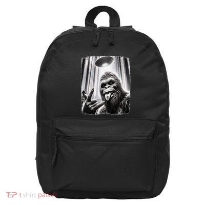 Sasquatch Selfie Big Foot Rock On Ufo Alien Funny 0hjxk2 16 in Basic Backpack