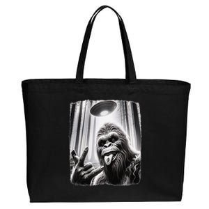 Sasquatch Selfie Big Foot Rock On Ufo Alien Funny 0hjxk2 Cotton Canvas Jumbo Tote