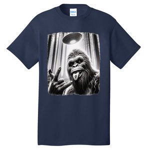 Sasquatch Selfie Big Foot Rock On Ufo Alien Funny 0hjxk2 Tall T-Shirt