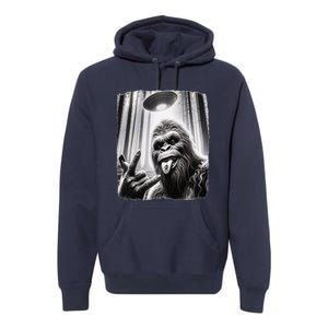 Sasquatch Selfie Big Foot Rock On Ufo Alien Funny 0hjxk2 Premium Hoodie