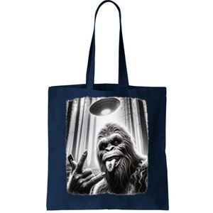 Sasquatch Selfie Big Foot Rock On Ufo Alien Funny 0hjxk2 Tote Bag