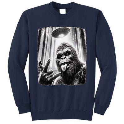 Sasquatch Selfie Big Foot Rock On Ufo Alien Funny 0hjxk2 Tall Sweatshirt