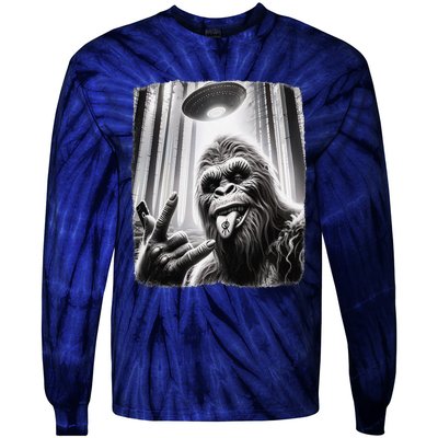 Sasquatch Selfie Big Foot Rock On Ufo Alien Funny 0hjxk2 Tie-Dye Long Sleeve Shirt