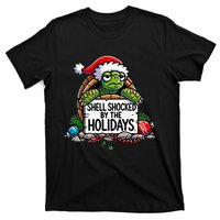 Shell Shocked By The Holidays Grumpy Turtle Christmas Funny T-Shirt