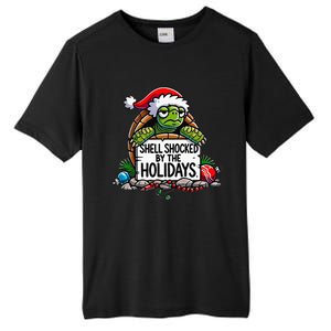 Shell Shocked By The Holidays Grumpy Turtle Christmas Funny Tall Fusion ChromaSoft Performance T-Shirt