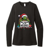 Shell Shocked By The Holidays Grumpy Turtle Christmas Funny Womens CVC Long Sleeve Shirt