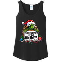 Shell Shocked By The Holidays Grumpy Turtle Christmas Funny Ladies Essential Tank