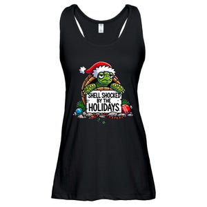 Shell Shocked By The Holidays Grumpy Turtle Christmas Funny Ladies Essential Flowy Tank