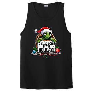 Shell Shocked By The Holidays Grumpy Turtle Christmas Funny PosiCharge Competitor Tank