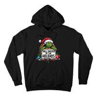 Shell Shocked By The Holidays Grumpy Turtle Christmas Funny Tall Hoodie