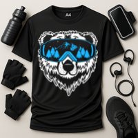 Snow Ski Bear Snowboard Cooling Performance Crew T-Shirt