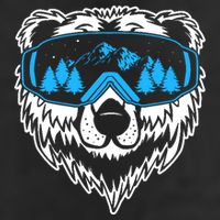 Snow Ski Bear Snowboard Trucker Hat