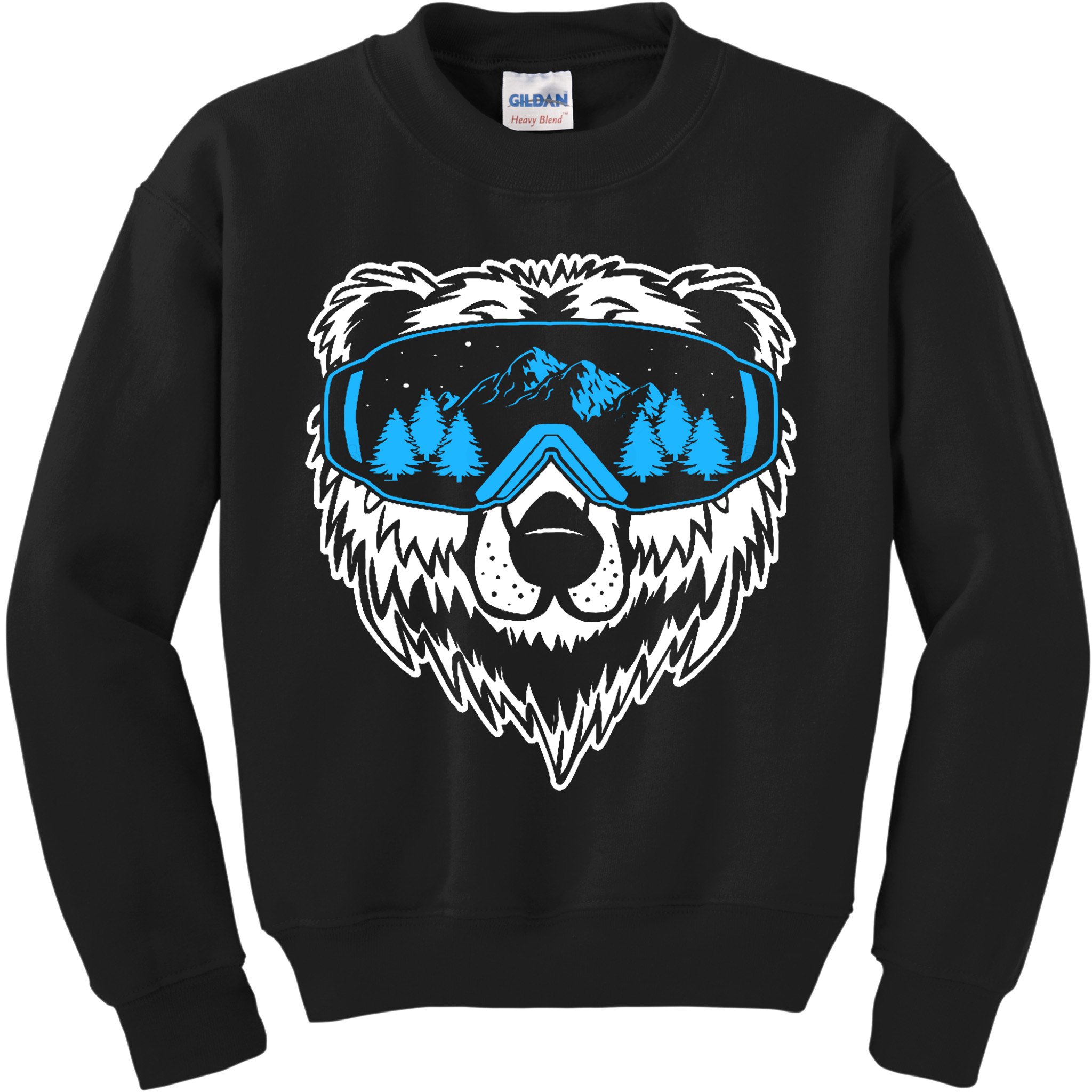 Snow Ski Bear Snowboard Kids Sweatshirt