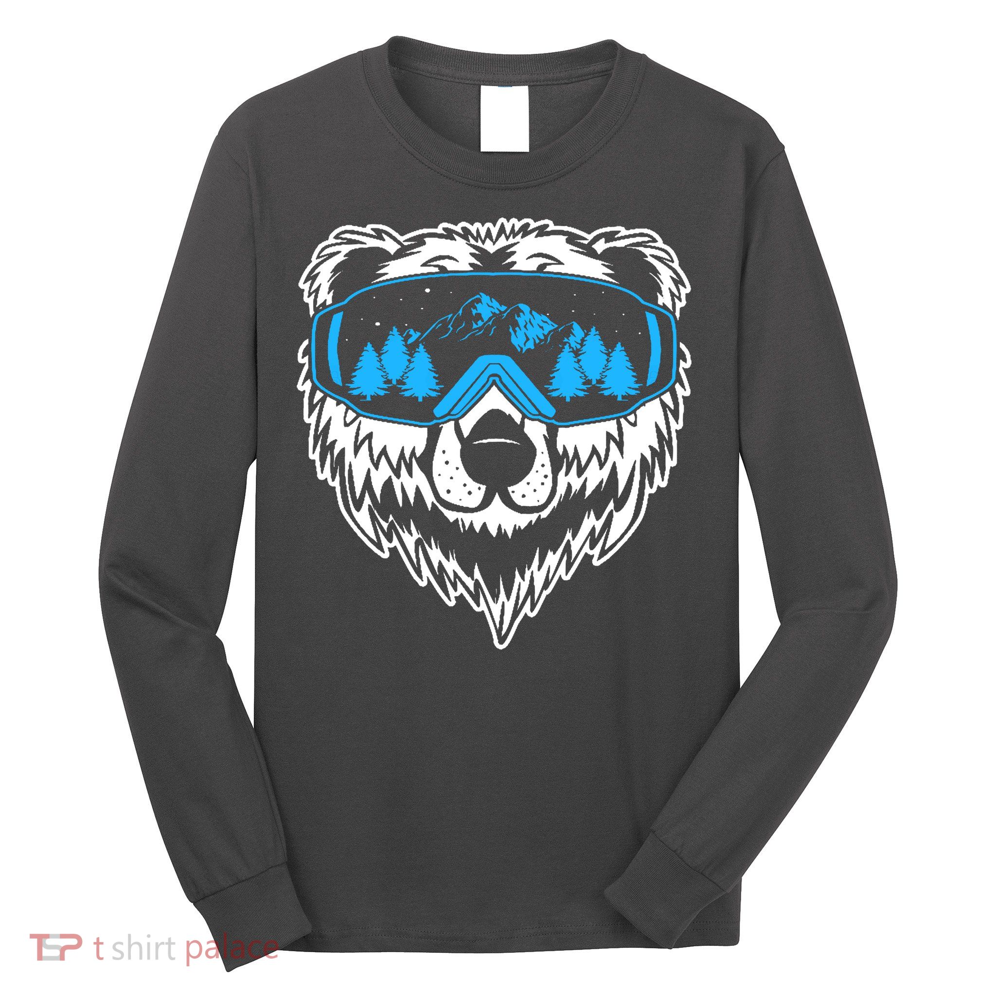 Snow Ski Bear Snowboard Long Sleeve Shirt