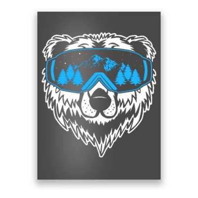 Snow Ski Bear Snowboard Poster