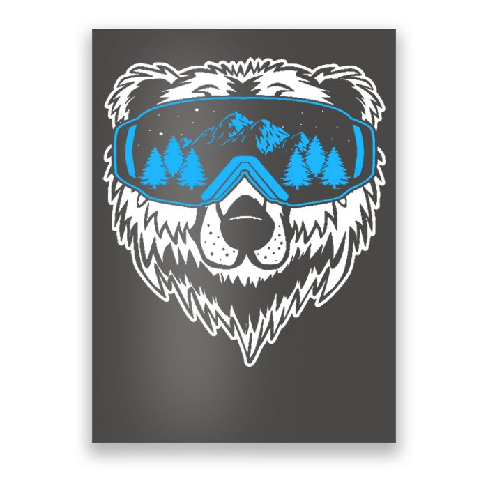 Snow Ski Bear Snowboard Poster