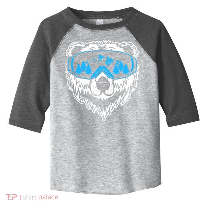 Snow Ski Bear Snowboard Toddler Fine Jersey T-Shirt
