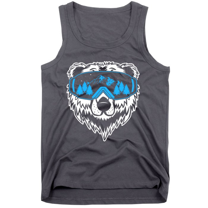 Snow Ski Bear Snowboard Tank Top