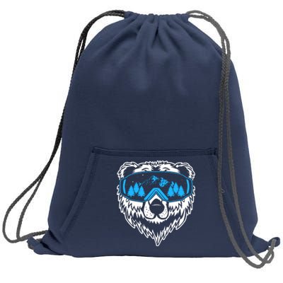 Snow Ski Bear Snowboard Sweatshirt Cinch Pack Bag