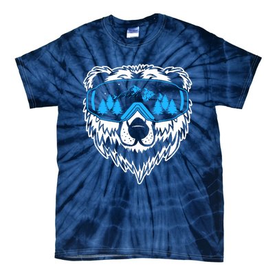 Snow Ski Bear Snowboard Tie-Dye T-Shirt