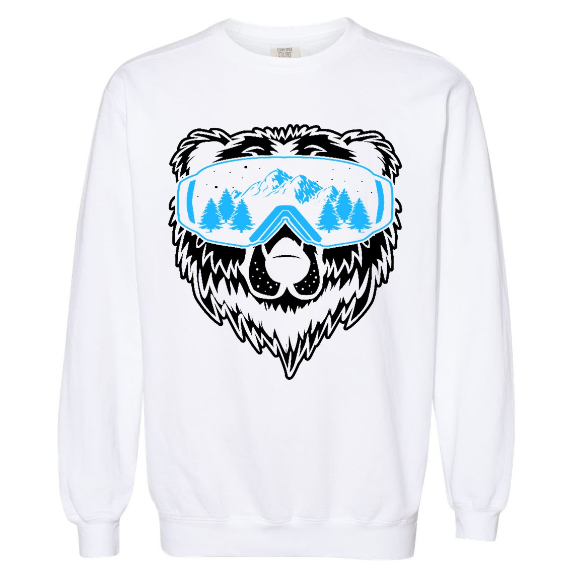 Snow Ski Bear Snowboard Garment-Dyed Sweatshirt