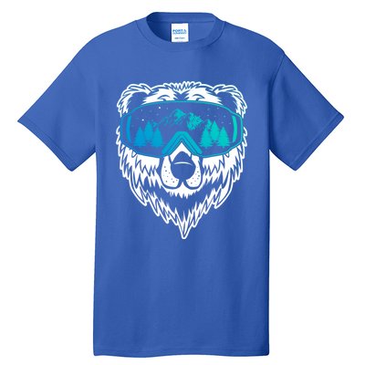 Snow Ski Bear Funny Gift Cool Snowboard Bear With Sunglass Meaningful Gift Tall T-Shirt