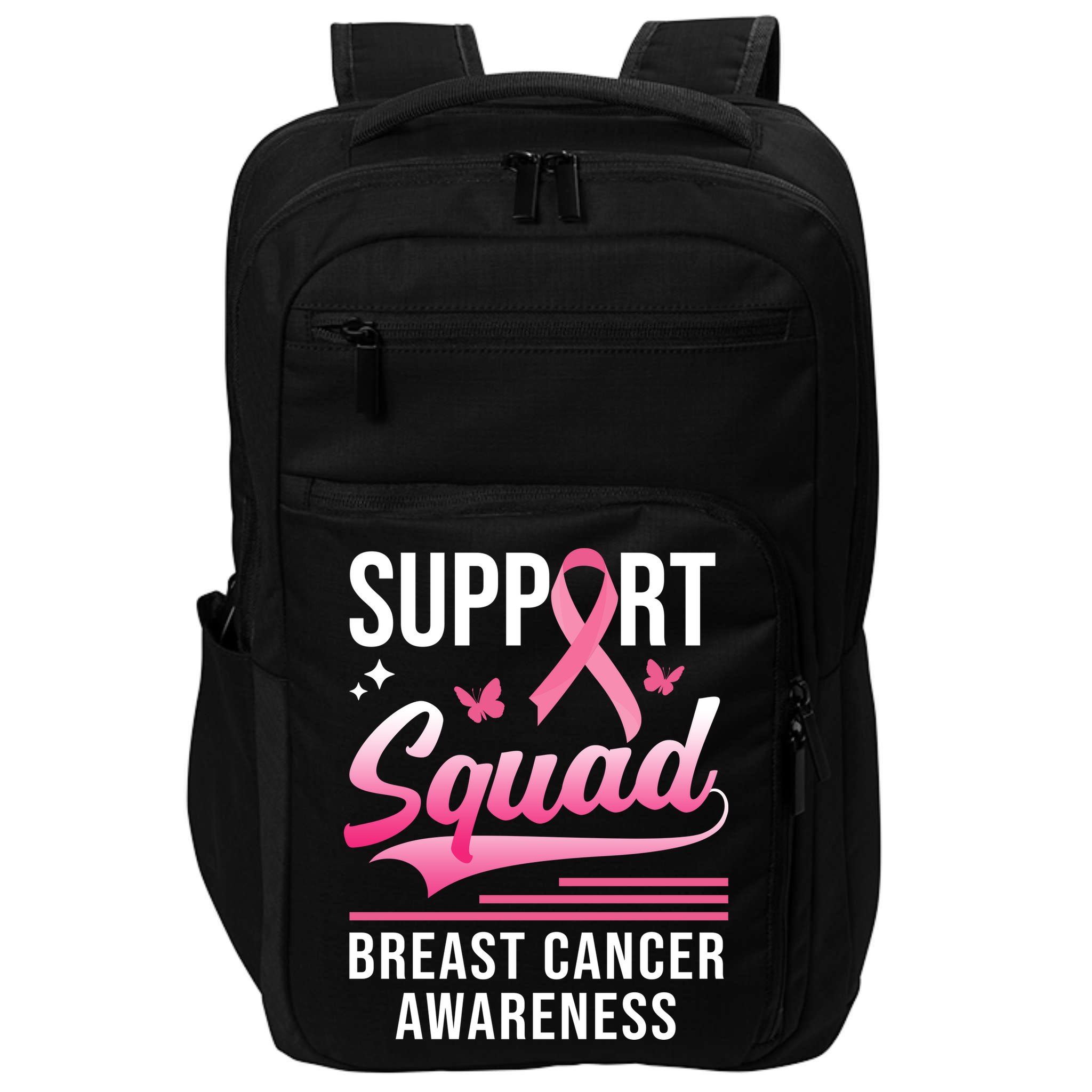 Support Squad Breast Cancer Awareness Impact Tech Backpack