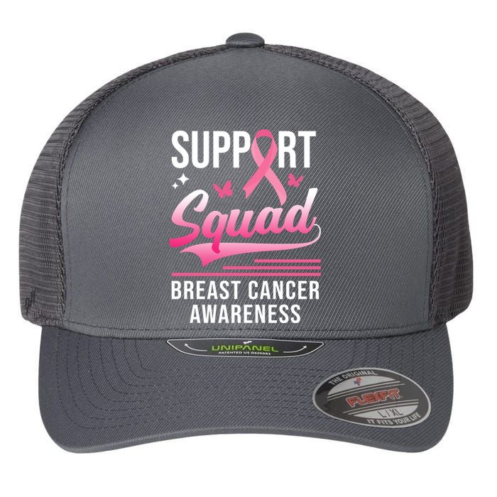 Support Squad Breast Cancer Awareness Flexfit Unipanel Trucker Cap