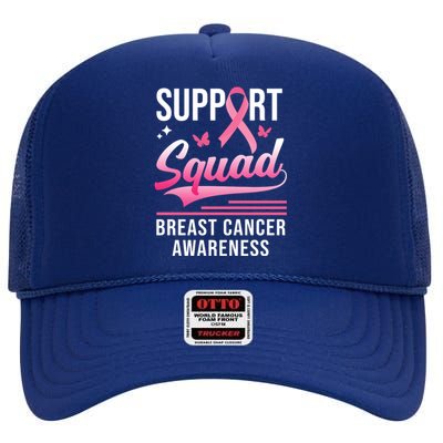 Support Squad Breast Cancer Awareness High Crown Mesh Back Trucker Hat