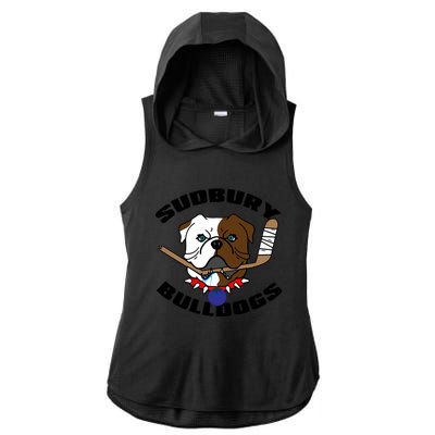 Shoresy Sudbury Blueberry Bulldogs Sudbury Bulldogs Letterkenny Ladies PosiCharge Tri-Blend Wicking Draft Hoodie Tank