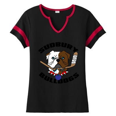 Shoresy Sudbury Blueberry Bulldogs Sudbury Bulldogs Letterkenny Ladies Halftime Notch Neck Tee