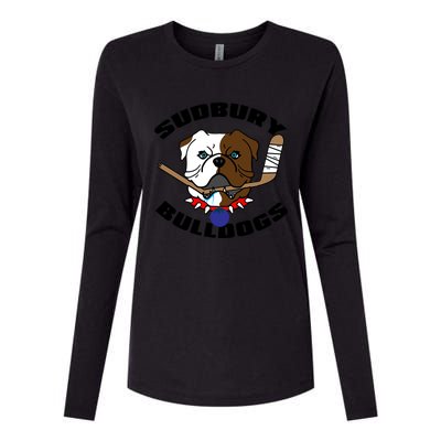 Shoresy Sudbury Blueberry Bulldogs Sudbury Bulldogs Letterkenny Womens Cotton Relaxed Long Sleeve T-Shirt