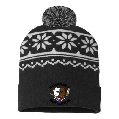 Shoresy Sudbury Blueberry Bulldogs Sudbury Bulldogs Letterkenny USA-Made Snowflake Beanie