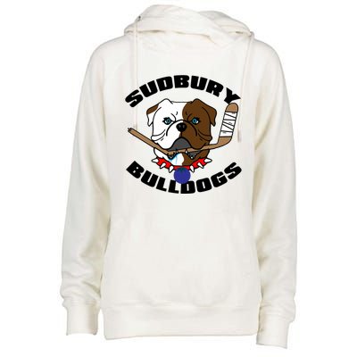 Shoresy Sudbury Blueberry Bulldogs Sudbury Bulldogs Letterkenny Womens Funnel Neck Pullover Hood