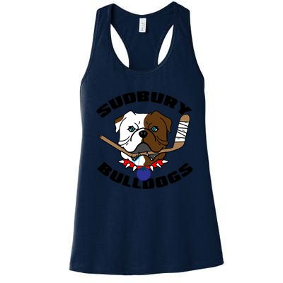 Shoresy Sudbury Blueberry Bulldogs Sudbury Bulldogs Letterkenny Women's Racerback Tank