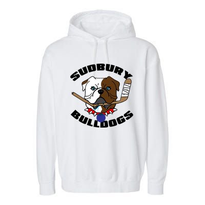 Shoresy Sudbury Blueberry Bulldogs Sudbury Bulldogs Letterkenny Garment-Dyed Fleece Hoodie