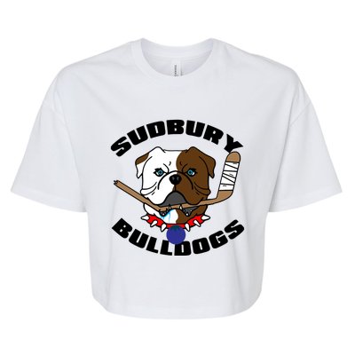 Shoresy Sudbury Blueberry Bulldogs Sudbury Bulldogs Letterkenny Bella+Canvas Jersey Crop Tee