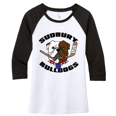 Shoresy Sudbury Blueberry Bulldogs Sudbury Bulldogs Letterkenny Women's Tri-Blend 3/4-Sleeve Raglan Shirt