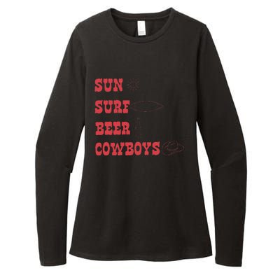 Sun Surf Beer Cowboys Womens CVC Long Sleeve Shirt