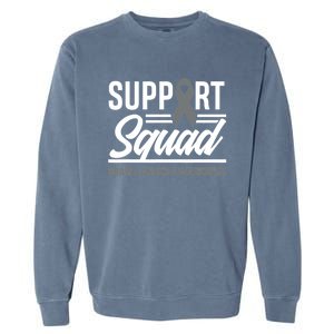 Support Squad Brain Cancer Awareness Gift Garment-Dyed Sweatshirt